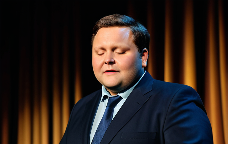 The Humble Performer**

"A professional portrait of Paul Potts, fully clothed in a modest but well-fitting suit, standing on a simple stage with soft, warm lighting. The background is blurred, suggesting a local community theater. He is holding a microphone, eyes closed, with a serene expression. Perfect anatomy, natural pose, well-formed hands, proper finger count, safe for work, appropriate content, professional, family-friendly, high quality."

**